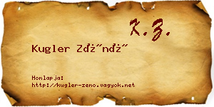 Kugler Zénó névjegykártya